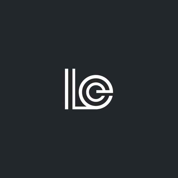 L & E letterpictogram Logo — Stockvector