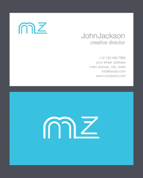 Logotipo de letra M & Z — Vetor de Stock