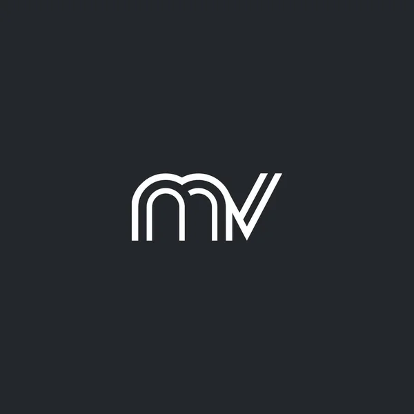 M ・ V 文字ロゴ — ストックベクタ