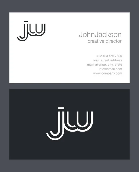 J & w Buchstaben Logo — Stockvektor