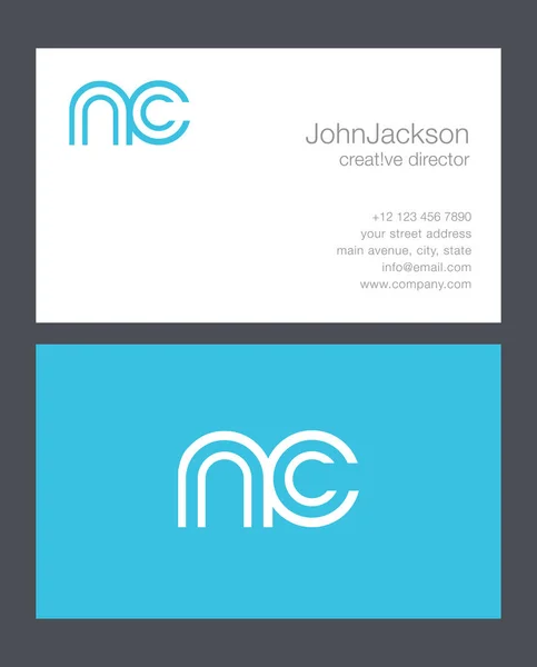 N & C Letter Logo — Stock Vector