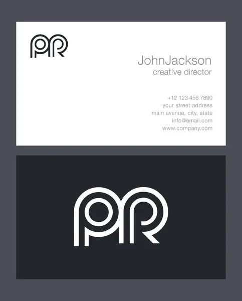 P & R Letter Logo — Stock Vector