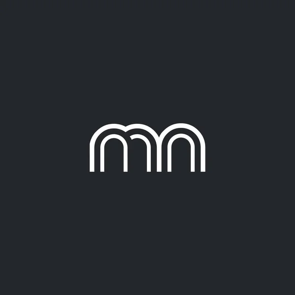M & n Buchstabe Logo — Stockvektor
