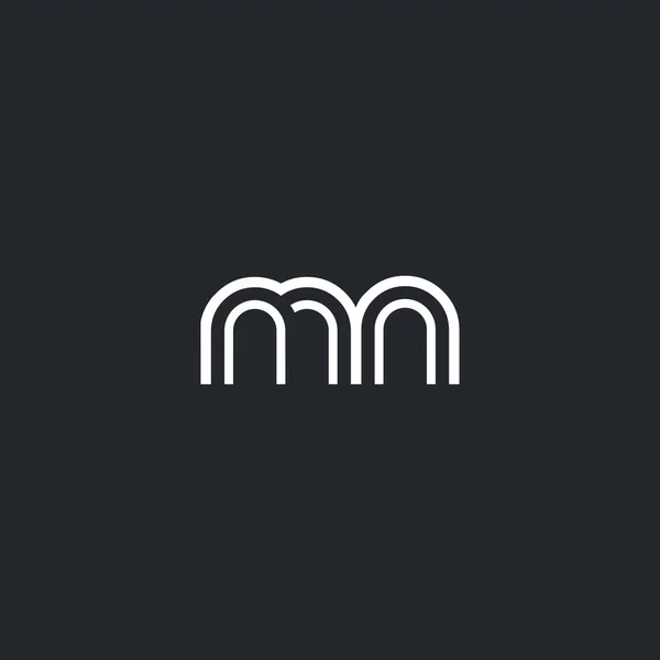 Logotipo de letra M & N — Vector de stock