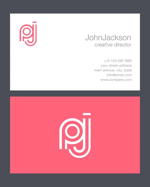 P & J brief Logo — Stockvector