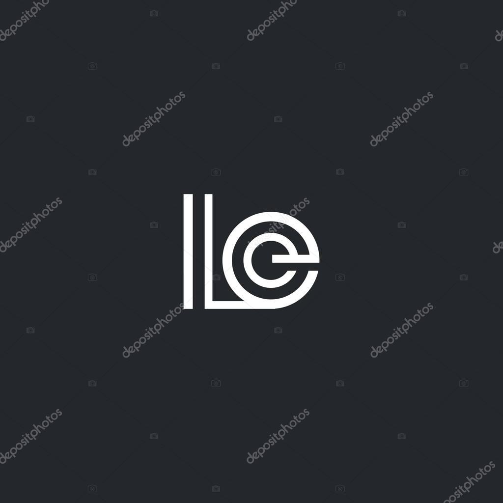 L & E Letter Logo, Icon, Vector element.