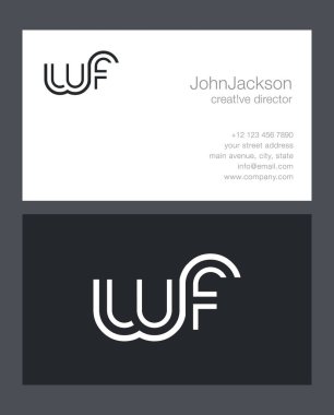 W ve F harf Logo Simge,  