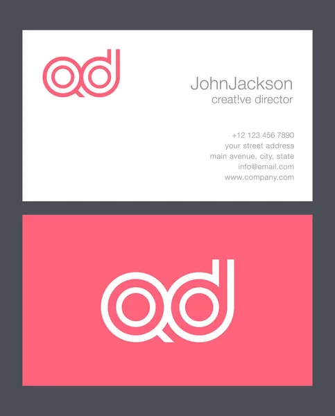 Lettre de Q & D Logo — Image vectorielle