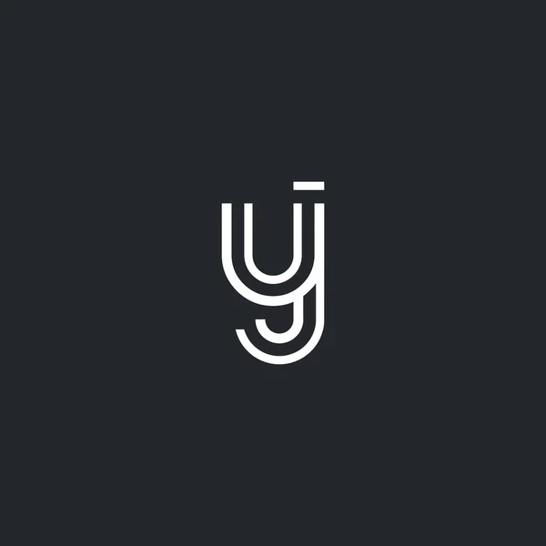 U ・ J 文字ロゴ — ストックベクタ