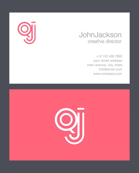 Logo de lettre Q & J — Image vectorielle
