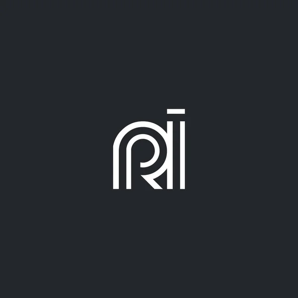 R & ik brief Logo — Stockvector