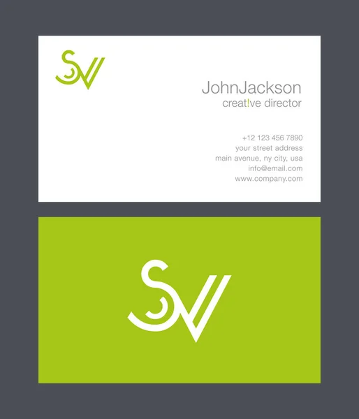 S & V dopis Logo — Stockový vektor