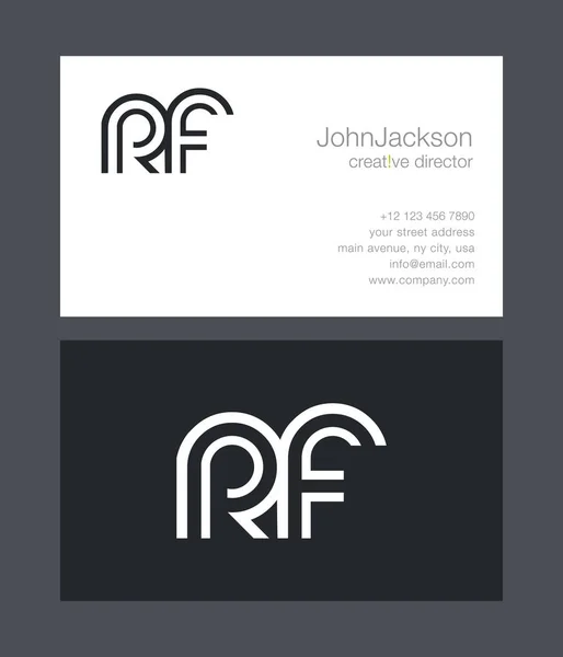 R & F Letter Logo — Stock Vector