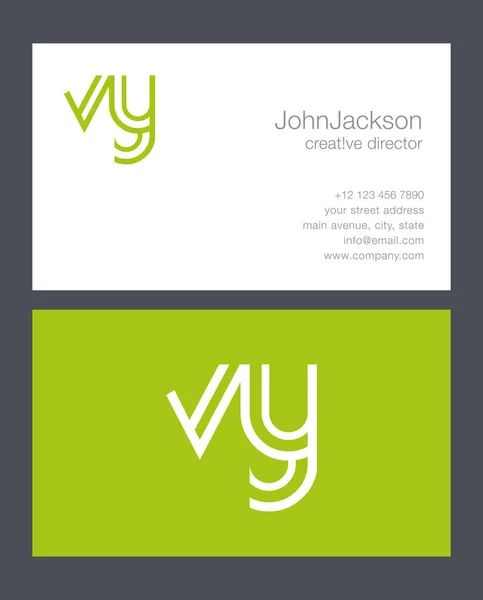 V & Y betű logó — Stock Vector