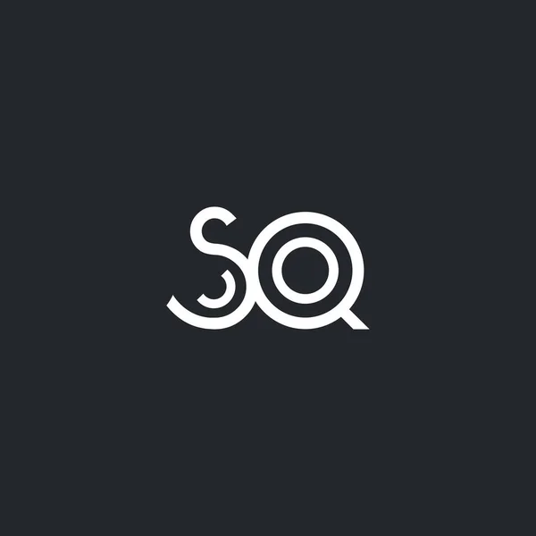 Logotipo de la letra S & Q — Vector de stock