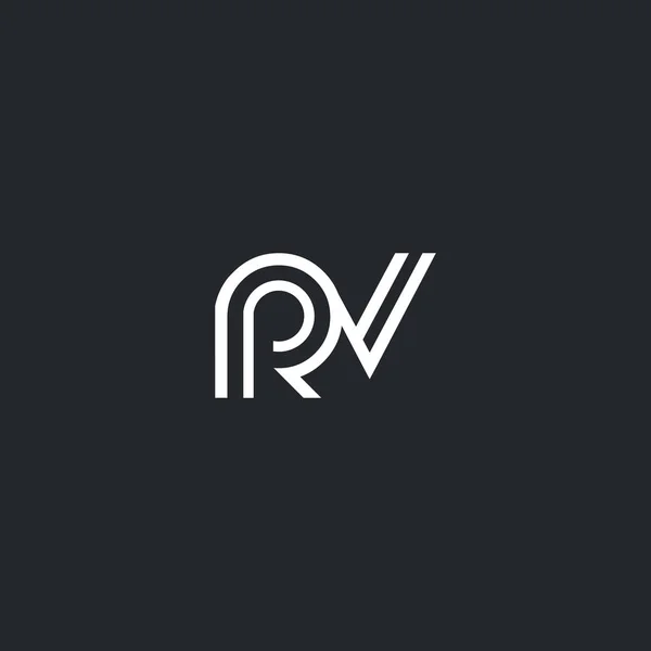 R & V logotipo da carta — Vetor de Stock