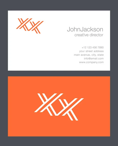 X & X brev logotyp — Stock vektor