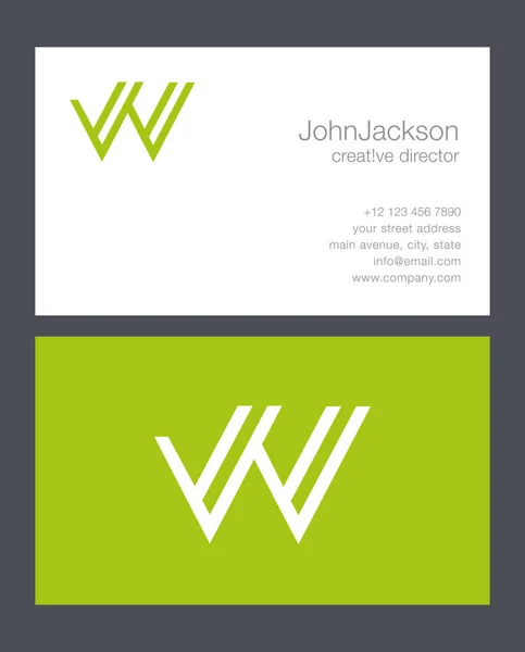 Logotipo de carta V & V — Vector de stock