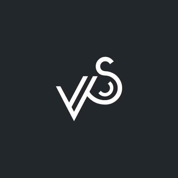 Logotipo de letra V & S — Vector de stock