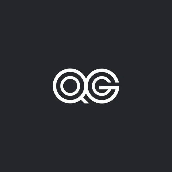 Q ・ G 文字ロゴ — ストックベクタ