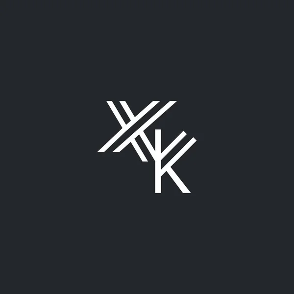 X & K Letter, Icon , — стоковый вектор
