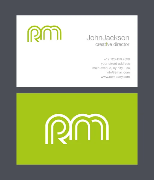 R & M Letter Logo — Stock Vector