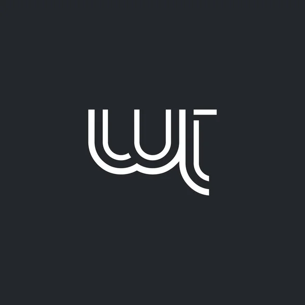 W & t Buchstabe Logo-Symbol, — Stockvektor