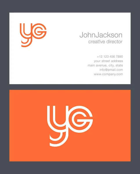 Y & G brev logotyp — Stock vektor