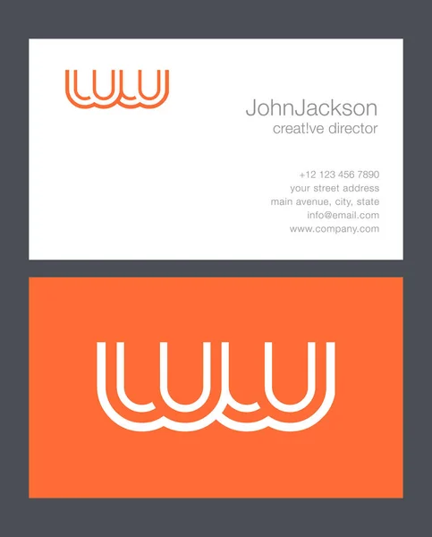 W & W letterpictogram Logo, — Stockvector