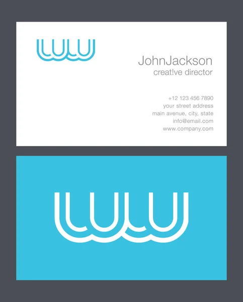 Icono de logotipo de letra W & W , — Vector de stock