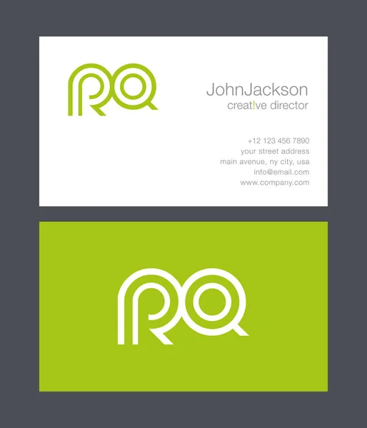 R & Q Letter Logo — Stock Vector