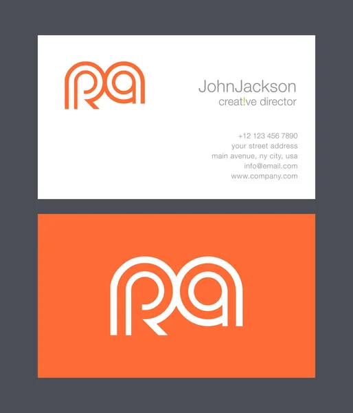 R & A Letter Logo — Stock Vector