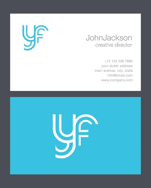 Y & F-Letter logó — Stock Vector
