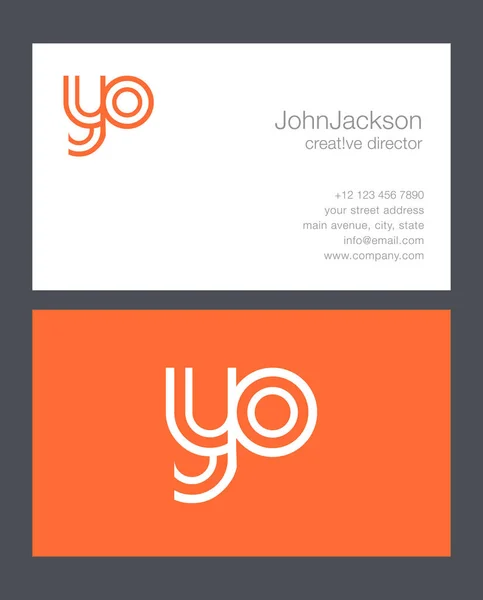 Y & O logotipo da carta — Vetor de Stock