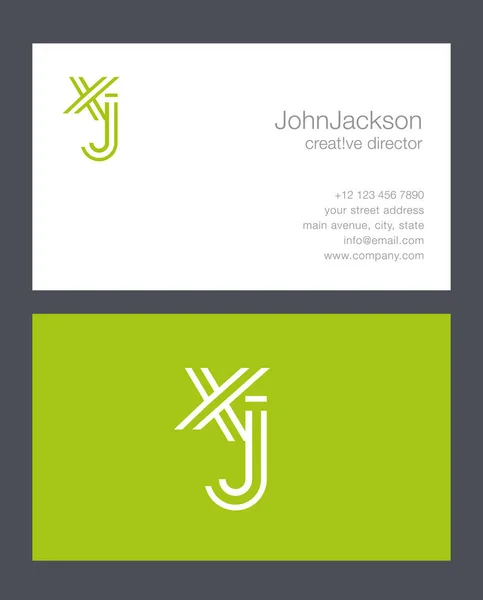 X & J Brief Logo — Stockvektor