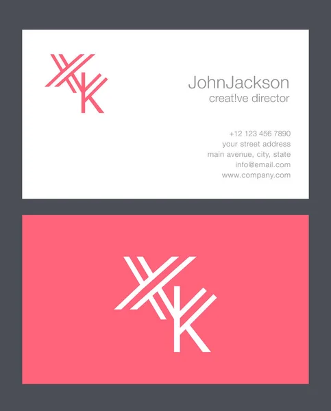 X & K brief Logo — Stockvector