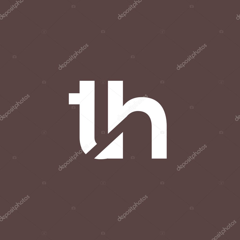 Modern single logo design template, joint logo T and H, vector illustration