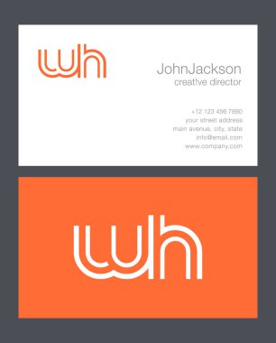 W ve H harfi Logo Simge,  