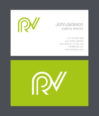 R ve V harfi Logo 