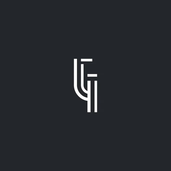 T & jag brev logotyp — Stock vektor