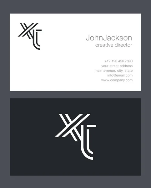 X & λογότυπο γράμμα T — Διανυσματικό Αρχείο