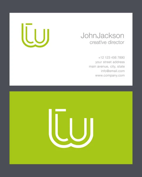 Logotipo de letra T & W — Vector de stock