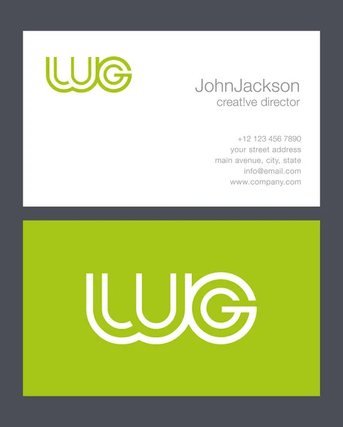 Icono de logotipo de letra W & G , — Vector de stock