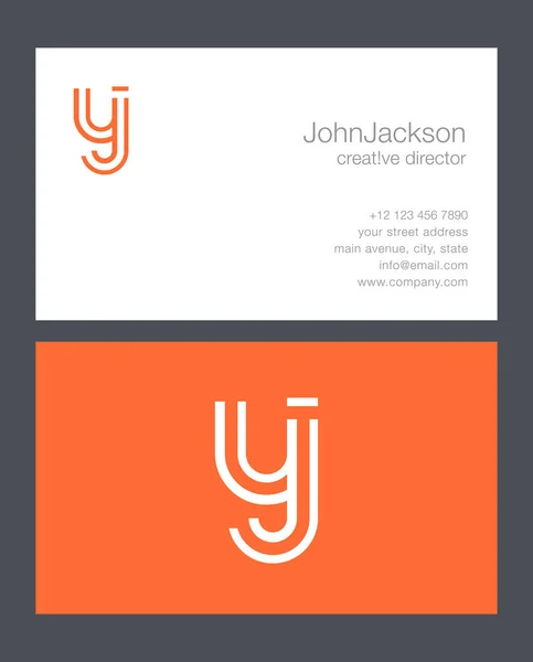 Y & J Letter Logo — Stock Vector