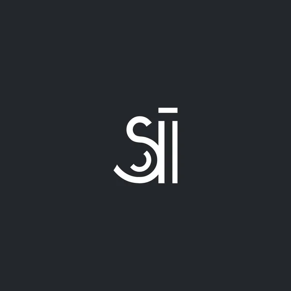 S & ik brief Logo — Stockvector