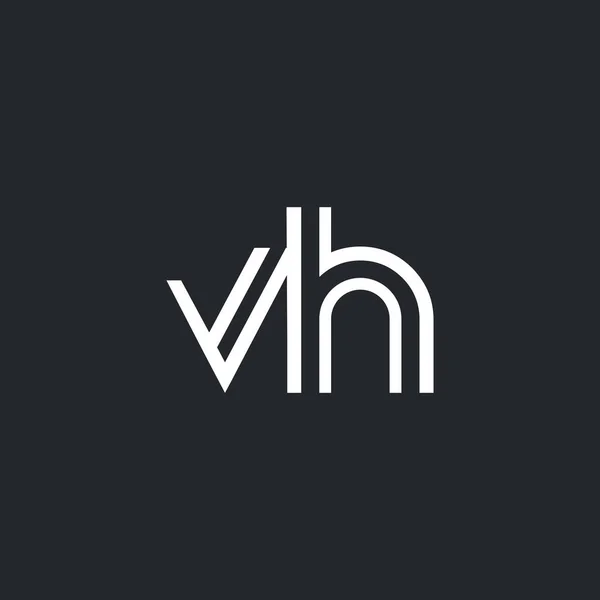 V & H лист логотип — стоковий вектор