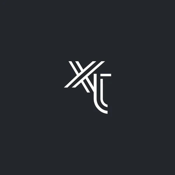 Logotipo de la letra X & T, icono , — Vector de stock