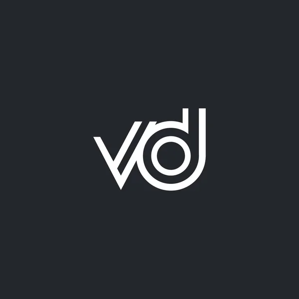 V & D 문자 로고 — 스톡 벡터