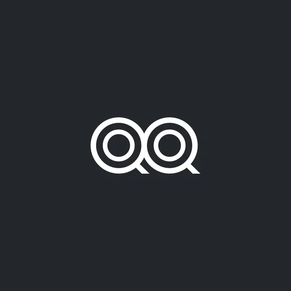 Logotipo de la letra Q & Q — Vector de stock