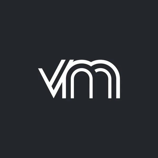 V & M 문자 로고 — 스톡 벡터
